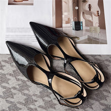 Load image into Gallery viewer, Eilyken Women New Fashion Pumps Pointed Toe Gold Ladies Elegant Dress Slingback Low Heel Mary Jane Mules Shoes Zapatos Mujer