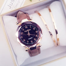 Load image into Gallery viewer, Quartz Wristwatches Fashion Starry Sky Women Watches Leather Ladies Bracelet Watch