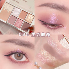 Load image into Gallery viewer, 7 Color Eyeshadow Palette Red Wine Glitter Pearly Lasting Acrylic Eyeshadow Palette Korean Eyes Makeup Palette Beauty Makeup