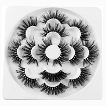 Load image into Gallery viewer, 7 Pairs 3D Mink Hair False Eyelashes 25mm Lashes Thick Long Wispy Fluffy Handmade False Eyelashes