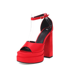 Load image into Gallery viewer, processing time:3-5 days after placing orders--Women Sandals Summer Fashion Sexy Platforms Thick High Heels Ankle Strap Shoes Woman Wedding Party Prom Night Club Pumps