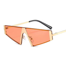 Load image into Gallery viewer, Fashion Triangle Sunglasses Women Men Shield PC Color Lens Alloy Metal Frame Luxury Brand Designer Elegant Sun Glasses