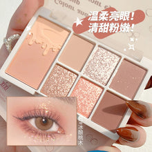 Load image into Gallery viewer, 7 Color Eyeshadow Palette Red Wine Glitter Pearly Lasting Acrylic Eyeshadow Palette Korean Eyes Makeup Palette Beauty Makeup