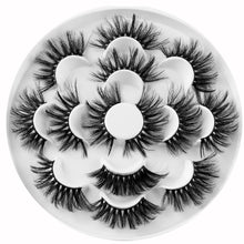 Load image into Gallery viewer, 7 Pairs 3D Mink Hair False Eyelashes 25mm Lashes Thick Long Wispy Fluffy Handmade False Eyelashes