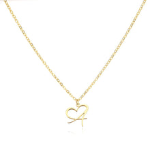 Load image into Gallery viewer, Dainty Gold Initial Necklace for Women – Personalized Heart-Shaped Stainless Steel Jewelry, 45cm