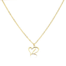 Load image into Gallery viewer, Dainty Gold Initial Necklace for Women – Personalized Heart-Shaped Stainless Steel Jewelry, 45cm