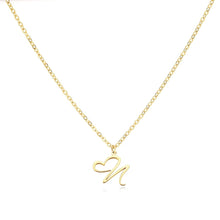 Load image into Gallery viewer, Dainty Gold Initial Necklace for Women – Personalized Heart-Shaped Stainless Steel Jewelry, 45cm