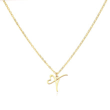 Load image into Gallery viewer, Dainty Gold Initial Necklace for Women – Personalized Heart-Shaped Stainless Steel Jewelry, 45cm