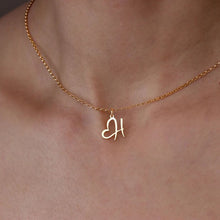 Load image into Gallery viewer, Dainty Gold Initial Necklace for Women – Personalized Heart-Shaped Stainless Steel Jewelry, 45cm