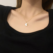 Load image into Gallery viewer, Elegant Freshwater Pearl Necklace with Geometric Pendant – Hypoallergenic Gold-Plated Jewelry for Women