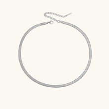 Load image into Gallery viewer, Elegant Gold Herringbone Necklace for Women – Hypoallergenic Stainless Steel-Plated Jewelry, 14k Gold, 14-Inch with Extension