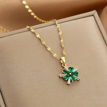 Load image into Gallery viewer, Elegant Gold Necklace with Zircon Accents – Adjustable Dainty Jewelry for Women