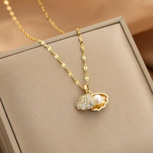 Load image into Gallery viewer, Elegant Gold Necklace with Zircon Accents – Adjustable Dainty Jewelry for Women