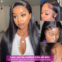Load image into Gallery viewer, Rebecca 13x4 HD Lace Frontal Straight Hair Clearance Wig Transparen Lace Front Human Hair Wig Women's Natural Wig With BabyHair