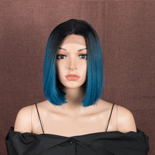 Load image into Gallery viewer, Bella Bob Wig Synthetic Lace Wig Short Blonde Bob Pink 613 Red Lemon Lace Short Hair 10-13 Inch Wigs For Women Lolita Cosplay
