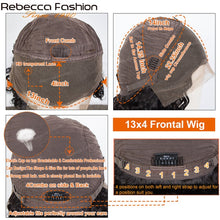 Load image into Gallery viewer, Rebecca 13x4 HD Lace Frontal Straight Hair Clearance Wig Transparen Lace Front Human Hair Wig Women's Natural Wig With BabyHair