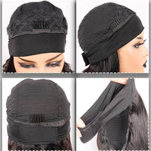 Load image into Gallery viewer, Headband Wig Human Hair Water Wave Glueless Brazilian Remy Wate Curly Headband Half Wigs For Black Women 150% 30 to 36 Inch
