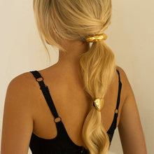Load image into Gallery viewer, Heart Pony Cuff - Hypoallergenic 18k Gold-Plated Hair Tie with Waterproof Design