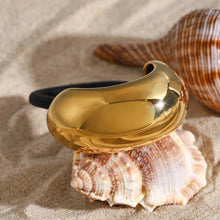 Load image into Gallery viewer, Jumbo Arch Pony Cuff – Gold Stainless Steel Hair Accessory for Chic Hairstyles