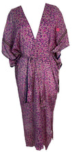 Load image into Gallery viewer, PRC6191 Avatar Long Pure Silk Kimono Sleeved Duster with Belt