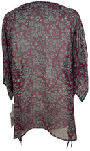 Load image into Gallery viewer, PRG7183 Sheer Avatar Pure Silk Long Tunic with Side Ties