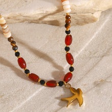 Load image into Gallery viewer, Tiger Eye Beads Necklace for Women – 18k Gold-Plated, Hypoallergenic, Water-Resistant, 16 Inch with Extension