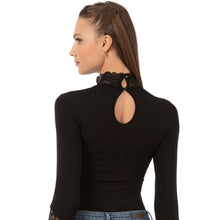 Load image into Gallery viewer, Women’s High Neck Lace Bodysuit