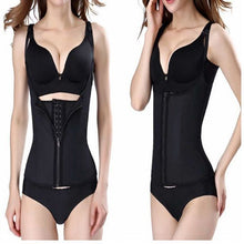 Load image into Gallery viewer, corset waist trainer cincher control body shaper underbust sports black adjustbla shoulder - Bianca's hair and beauty supply