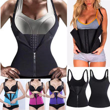 Load image into Gallery viewer, corset waist trainer cincher control body shaper underbust sports black adjustbla shoulder - Bianca's hair and beauty supply