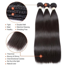 Load image into Gallery viewer, 10A Grade 1/3/4 Bundles Straight Brazilian 100% Unprocessed Virgin - Bianca's hair and beauty supply
