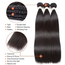 Load image into Gallery viewer, Straight Brazilian 10A Grade Human Hair Extension Bundles with 4x4 - Bianca's hair and beauty supply