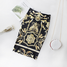 Load image into Gallery viewer, New-Coming European Women Autumn Print Pencil Skirt High Stretch Abstract Pattern Midi Slip Hip Skirt Female