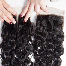 Load image into Gallery viewer, BeuMax Hairs Brazilian Human Hair Closure with Baby Hair, Water Wave - Bianca's hair and beauty supply