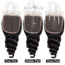 Load image into Gallery viewer, BeuMax Hairs Brazilian Human Hair Closure with Baby Hair, Loose Wave - Bianca's hair and beauty supply