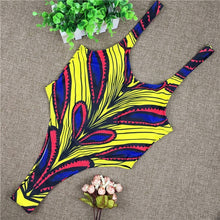Load image into Gallery viewer, African Style One Piece Swimsuit Women Mujer Monokini Sexy Bodysuit High Cut Swimwear Backless Swim Bathing Suit