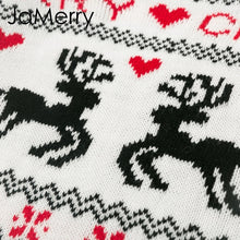 Load image into Gallery viewer, JaMerry Vintage merry christmas sweaters women long sleeve Autumn winter deer print knitted female pullover Chic top jumper