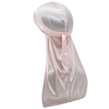 Load image into Gallery viewer, Men Silky Durags Turban Bandanas Hair bands Hat Wrap Long Tail Hip-hop Cap Headwear Hair Accessories