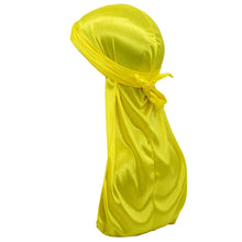 Load image into Gallery viewer, Men Silky Durags Turban Bandanas Hair bands Hat Wrap Long Tail Hip-hop Cap Headwear Hair Accessories