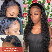 Load image into Gallery viewer, Water Wave Lace Front Wig Full Lace Front Human Hair Wigs For Black Women 30 34 Inch HD Wet And Wavy Loose Deep Wave Frontal Wig