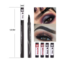 Load image into Gallery viewer, Waterproof Natural Eyebrow Pen Four-claw Eye Brow Tint Makeup three Colors Eyebrow Pencil Brown Black Grey Brush Cosmetics