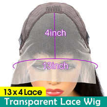 Load image into Gallery viewer, Transparent Lace Wigs 28 30 Inch Human Hair Wig Human Hair Lace Wig T Part Brazilian Bone Straight Lace Front Human Hair Wigs
