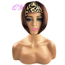Load image into Gallery viewer, QY Hair Big Afro Kinky Curly Headband Wigs For Women Synthetic Hair Wigs Turban Wrap Hair Style