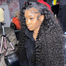 Load image into Gallery viewer, Water Wave Lace Front Wig Full Lace Front Human Hair Wigs For Black Women 30 34 Inch HD Wet And Wavy Loose Deep Wave Frontal Wig