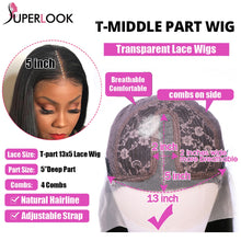 Load image into Gallery viewer, Bob Wig Short Brazilian Bone Silky Straight Human Hair Wigs For Women Natural Wig T Part Lace Bob Human Hair Wig Pre Plucked