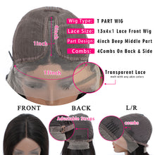 Load image into Gallery viewer, HD Transparent Deep Wave Lace Frontal Wig Curly Human Hair Wig 30 Inch Wet And Wavy Lace Front Wig 13X4X1 Deep Wave Closure Wigs