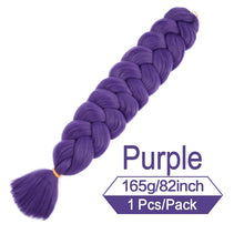 Load image into Gallery viewer, 82 Inch 165g/Pack Synthetic Crochet Hair Pre Stretched Jumbo Braiding Hair High Temperature Fiber Hair Extensions For Box Braids