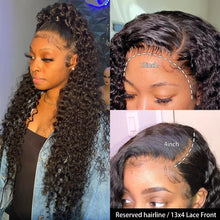 Load image into Gallery viewer, Water Wave Lace Front Wig Full Lace Front Human Hair Wigs For Black Women 30 34 Inch HD Wet And Wavy Loose Deep Wave Frontal Wig