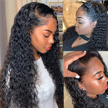 Load image into Gallery viewer, lace front human hair wigs for Black Women deep wave curly hd frontal bob wig brazilian afro short long 30 inch water wig full