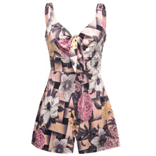 Load image into Gallery viewer, jumpsuit summer print sexy women clothing V-neck Shorts Short Sleeve combinaison femme fashion beach romper Party bodysuit