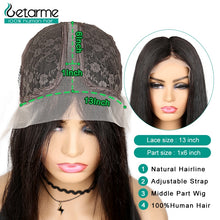 Load image into Gallery viewer, Transparent Lace Wigs 28 30 Inch Human Hair Wig Human Hair Lace Wig T Part Brazilian Bone Straight Lace Front Human Hair Wigs